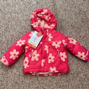 Cat & Jack 12M Floral 3-in-1 Winter Jacket NWT Zip up Hooded